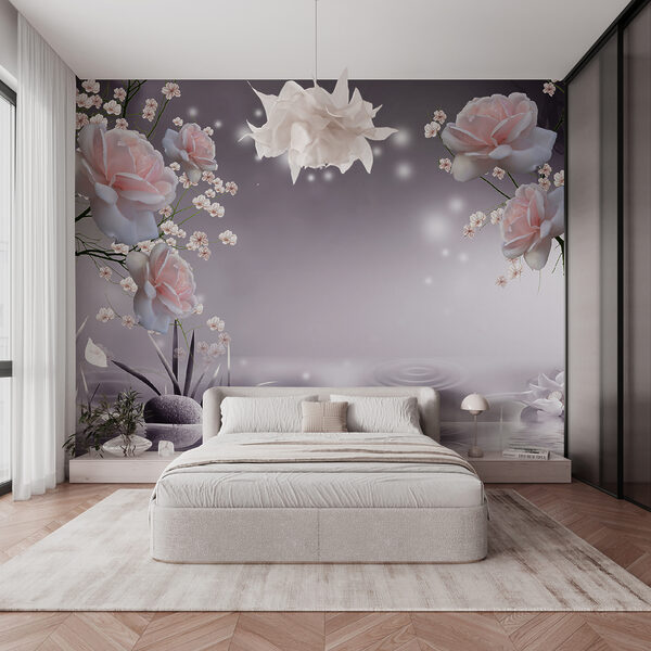 Pink flowers and white flowers Pink flowers and white flowers