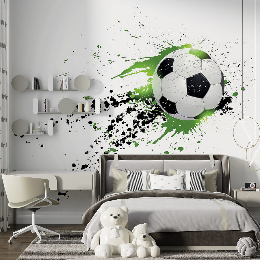Fußball mit Farbspritzern