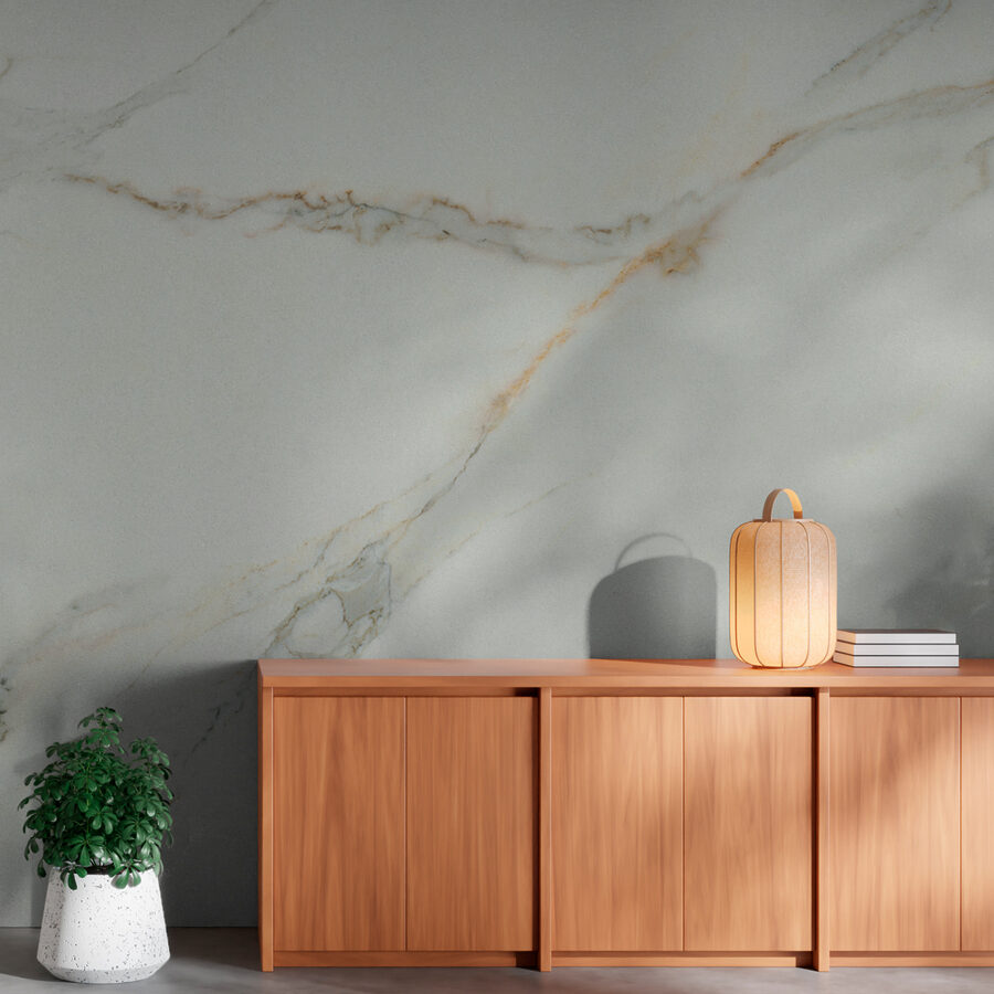 Fototapeten Eleganter weißer Marmor mit Adern – Bild 11