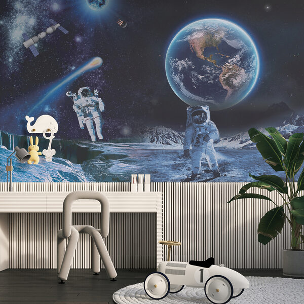 Astronauten auf einem Mond Astronauten auf einem Mond