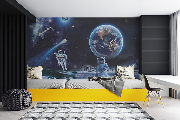 Astronauten auf einem Mond Astronauten auf einem Mond