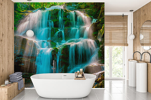 Wasserfall im Wald Wasserfall im Wald