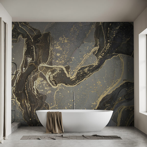 Elegant marbled black and metallic swirls Elegant marbled black and metallic swirls