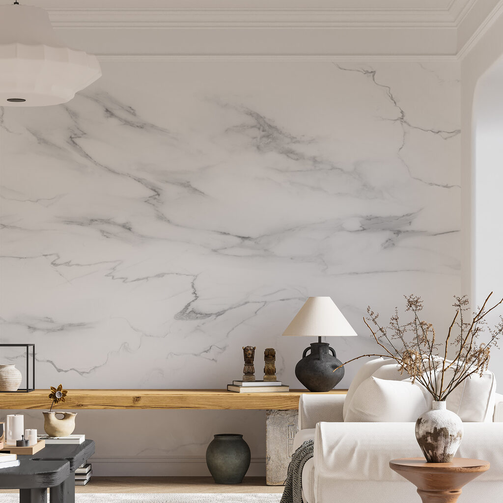 White marble with black veins White marble with black veins