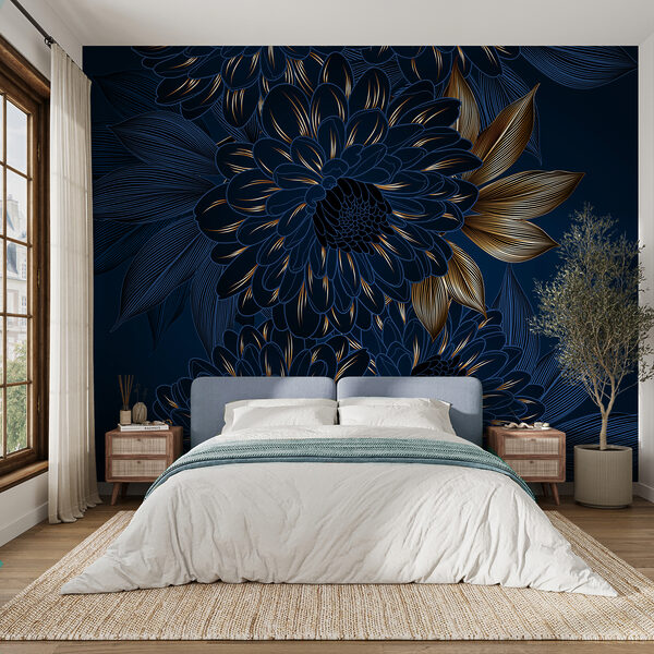 Elegantes florales Design auf dunklem Hintergrund. Elegantes florales Design auf dunklem Hintergrund.