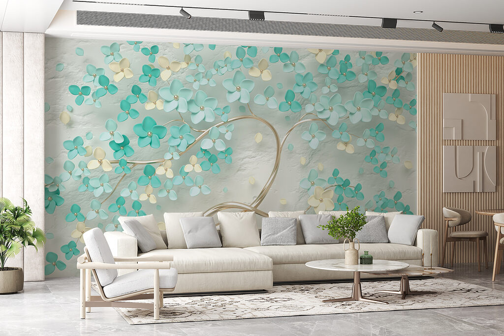 Tree with flowers and leaves Tree with flowers and leaves