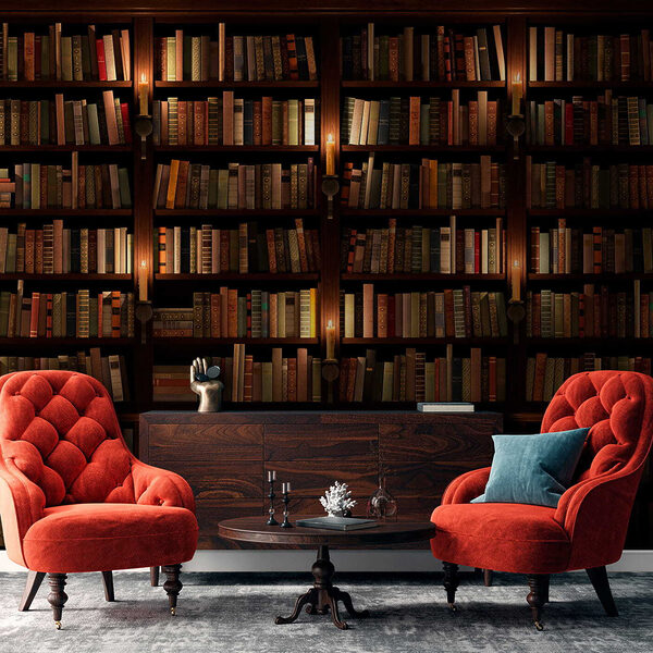 Großes Bücherregal voller Bücher Großes Bücherregal voller Bücher