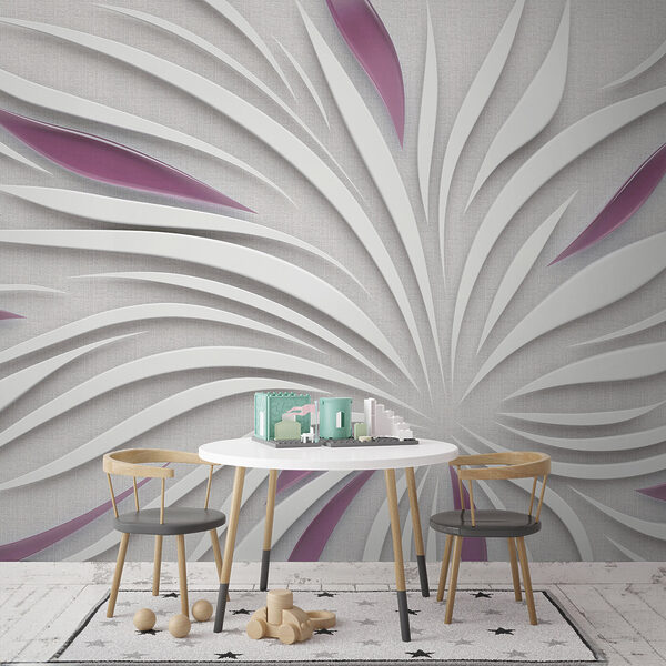 Ein weißes und violettes Design Ein weißes und violettes Design