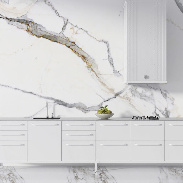 Eleganter weißer Marmor mit grauen Adern Eleganter weißer Marmor mit grauen Adern