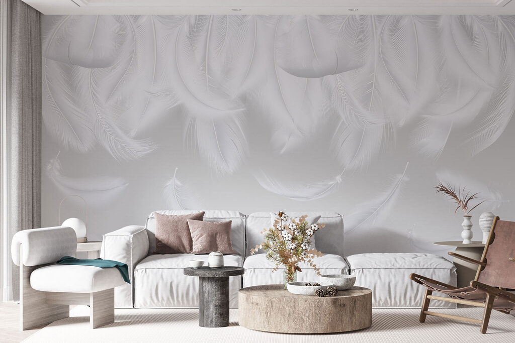 White feathers falling down White feathers falling down