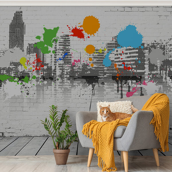 Weiße Ziegelwand mit bunten Farbspritzern u03450pih1ms 600x600 - Weiße Ziegelwand mit bunten Farbspritzern