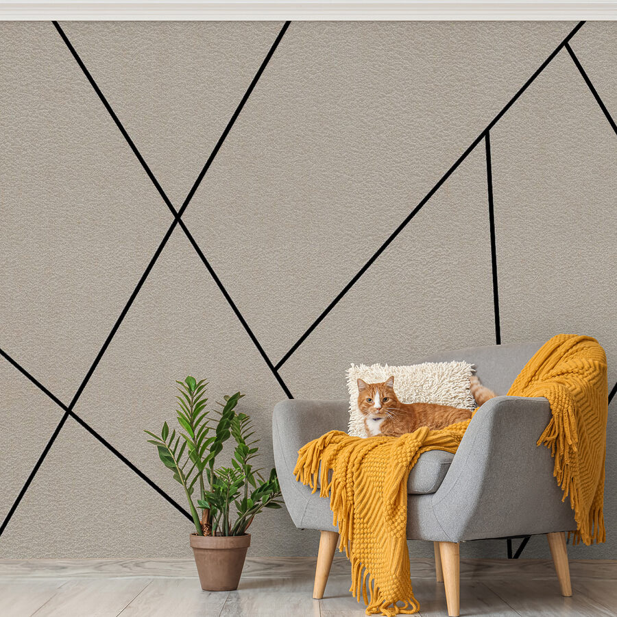 Geometrische Muster auf strukturiertem Hintergrund.