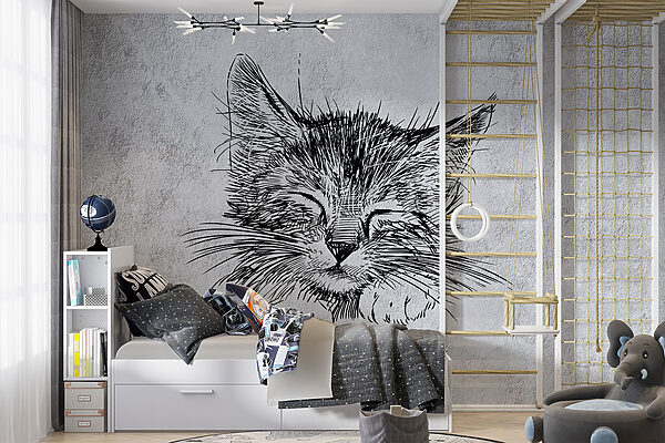 Zeichnung einer Katze Zeichnung einer Katze