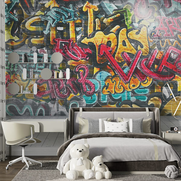 Wand mit Graffiti darauf Wand mit Graffiti darauf