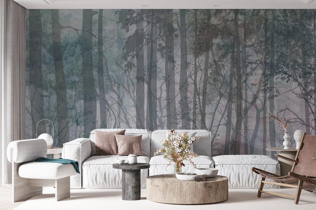 Group of trees in a forest