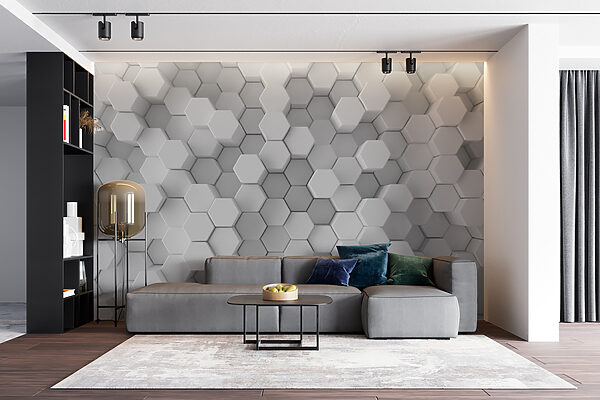 Group of white hexagons