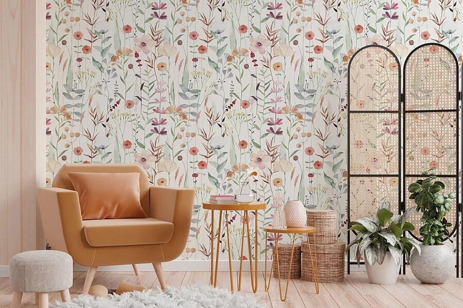 Muster von Blumen und Pflanzen Muster von Blumen und Pflanzen