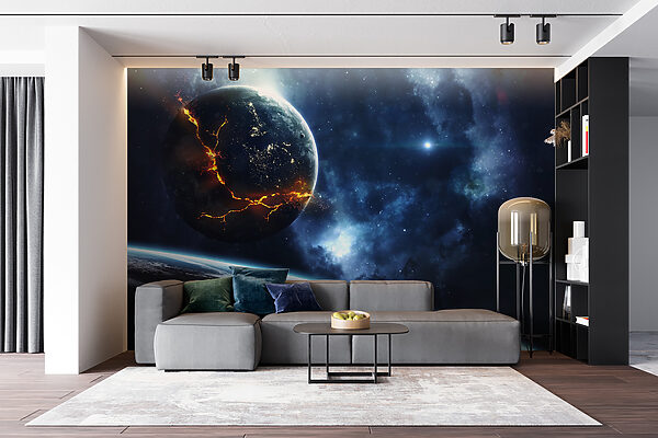 Planet mit einem Riss in der Erde Planet mit einem Riss in der Erde