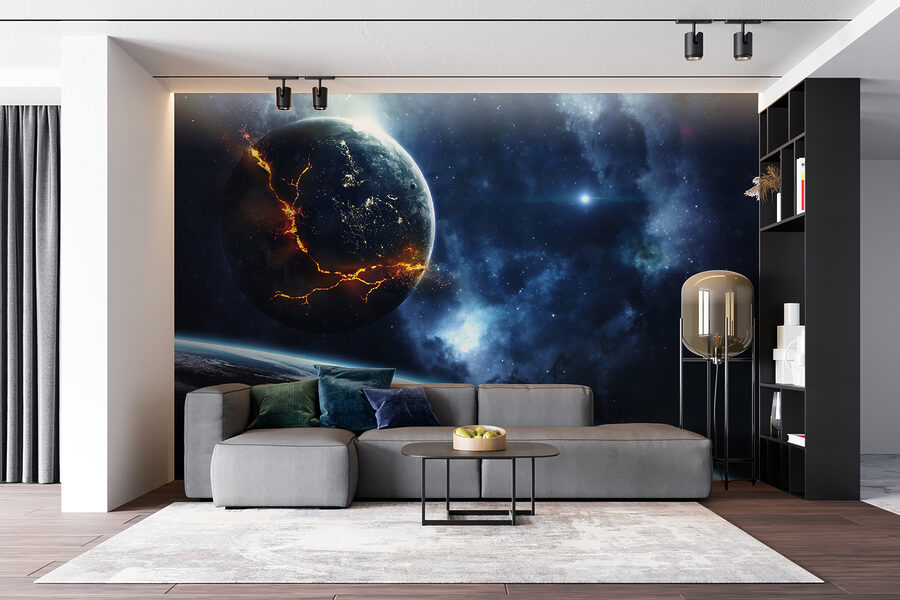 Planet mit einem Riss in der Erde Planet mit einem Riss in der Erde