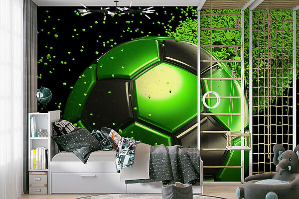 Grüner und schwarzer Fußball Grüner und schwarzer Fußball