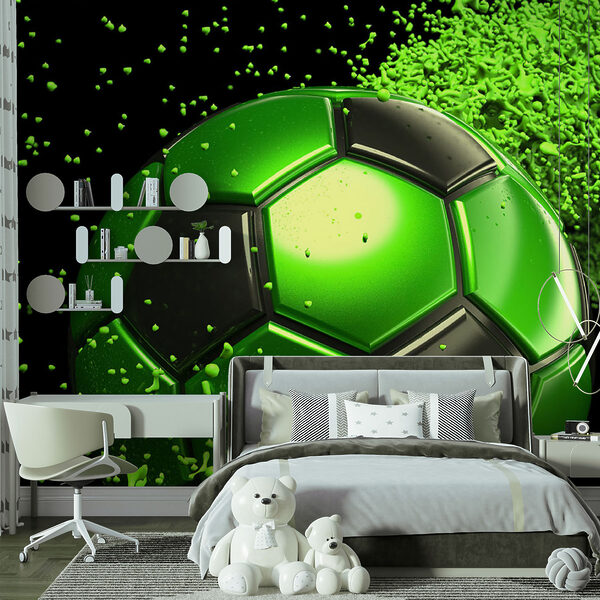 Grüner und schwarzer Fußball Grüner und schwarzer Fußball
