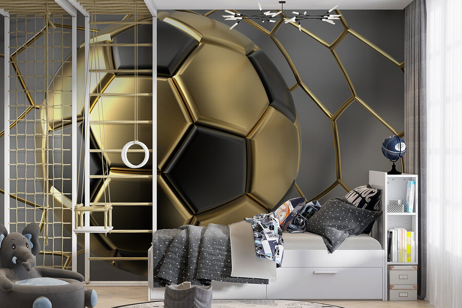 Fußballträume in Metallic-Farben.