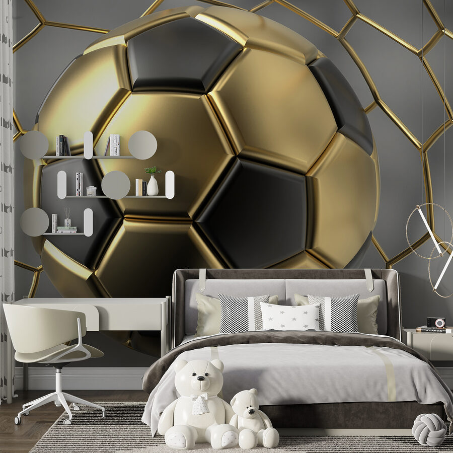 Fußballträume in Metallic-Farben.