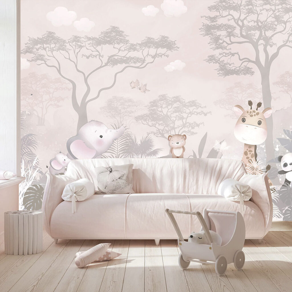 Group of animals in a forest