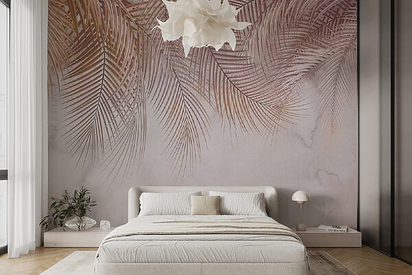 Delicate palms against a soft backdrop