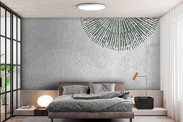 Weißes und grünes Kreisdesign Weißes und grünes Kreisdesign