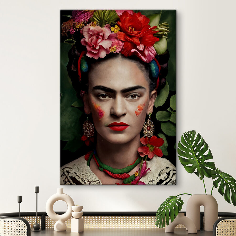 Eine Frau mit Blumen in ihrem Haar