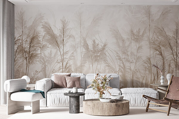 Field of grass with flowers