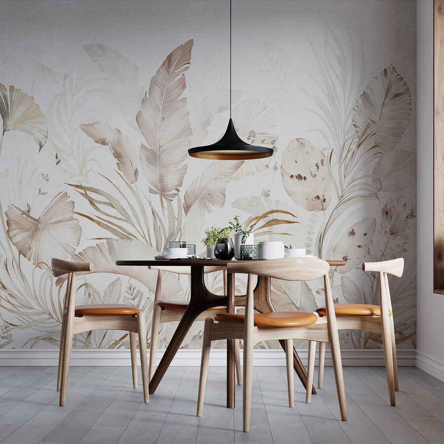 Elegante botanische Elemente in sanften Farbtönen