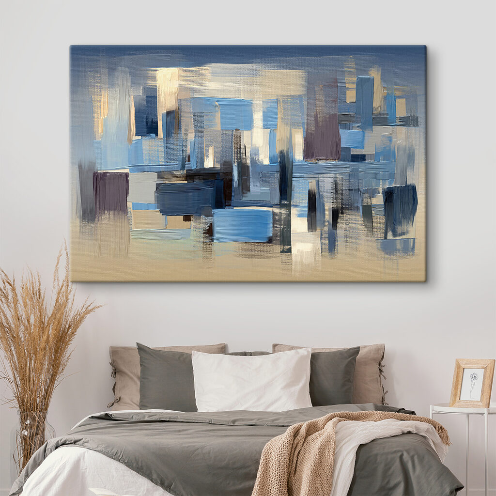 A painting of a city