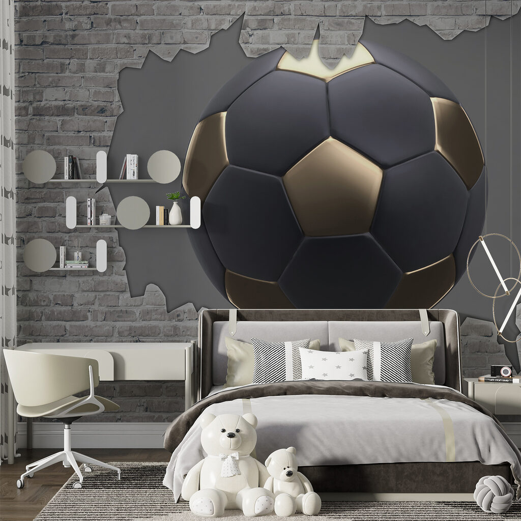 Soccer Ball Crashes Through Wall