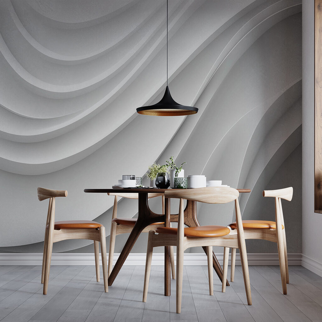 White and grey wavy lines