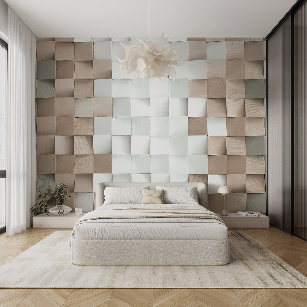 Wall made of squares