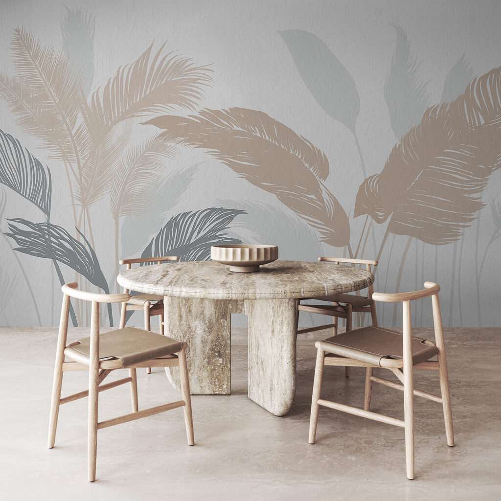 Elegant leaves in soft pastel tones Elegant leaves in soft pastel tones