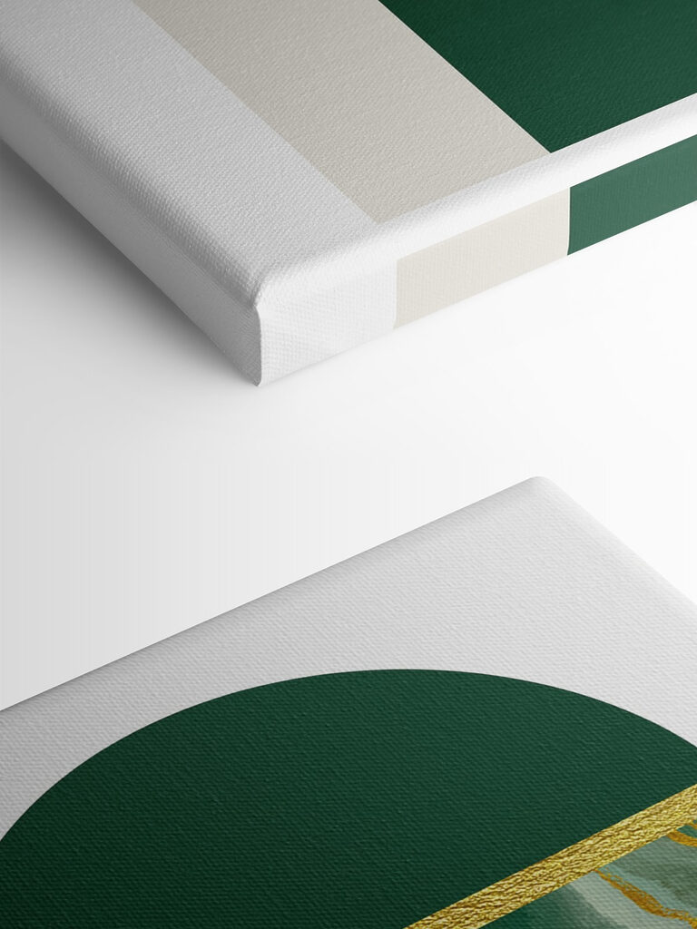 Circular harmony in green and beige