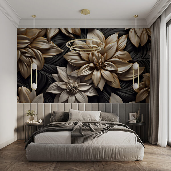 Elegantes florales Design auf dunklem Hintergrund. Elegantes florales Design auf dunklem Hintergrund.