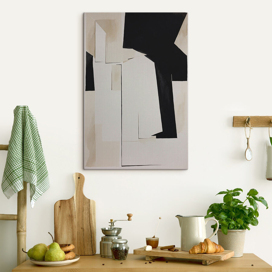 Ein schwarz-weißes Kunstwerk Ein schwarz-weißes Kunstwerk