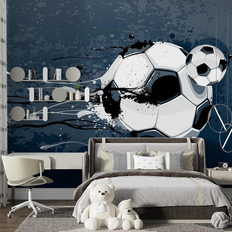 Fußball mit Farbspritzern