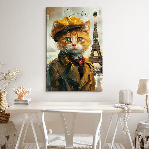 Eine Katze in Mantel und Hut Eine Katze in Mantel und Hut