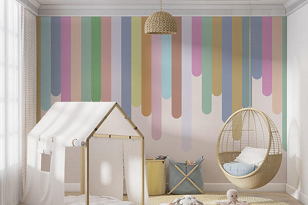 Bunte vertikale Linien auf weißem Hintergrund Bunte vertikale Linien auf weißem Hintergrund