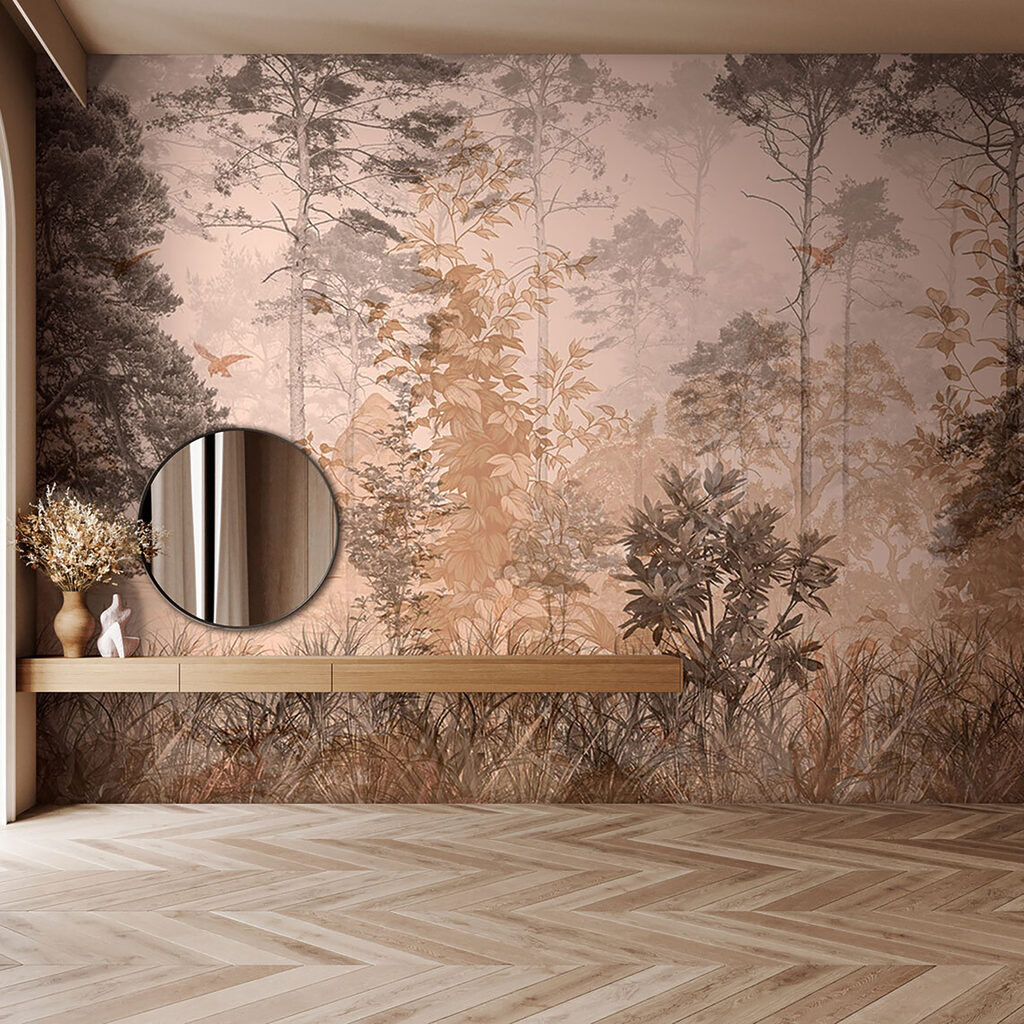 Forest with trees and plants