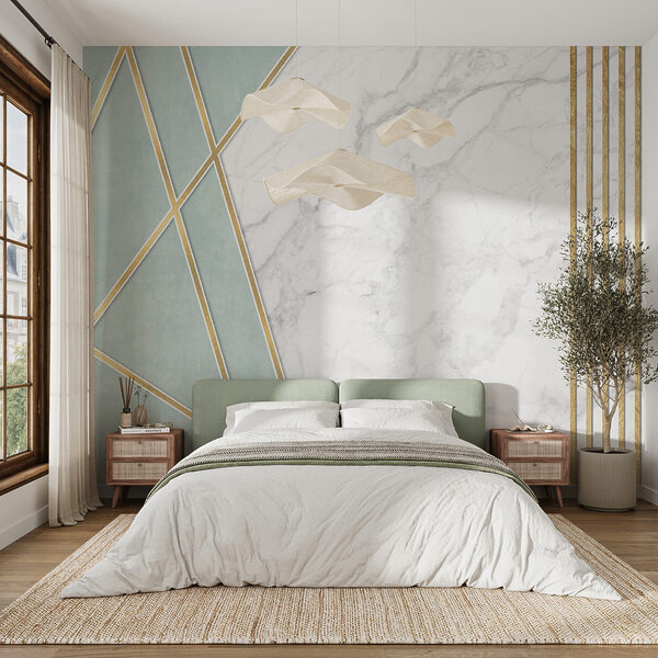 Elegantes Design in Minze und Marmor Elegantes Design in Minze und Marmor
