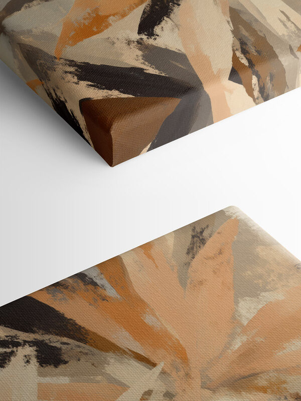 Abstract floral design in warm tones