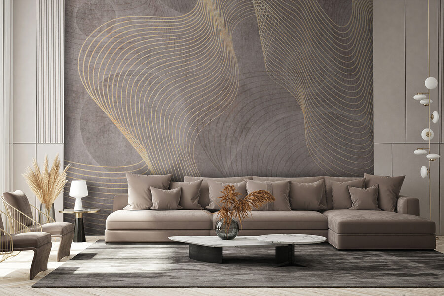Elegante Linien auf strukturiertem Hintergrund.