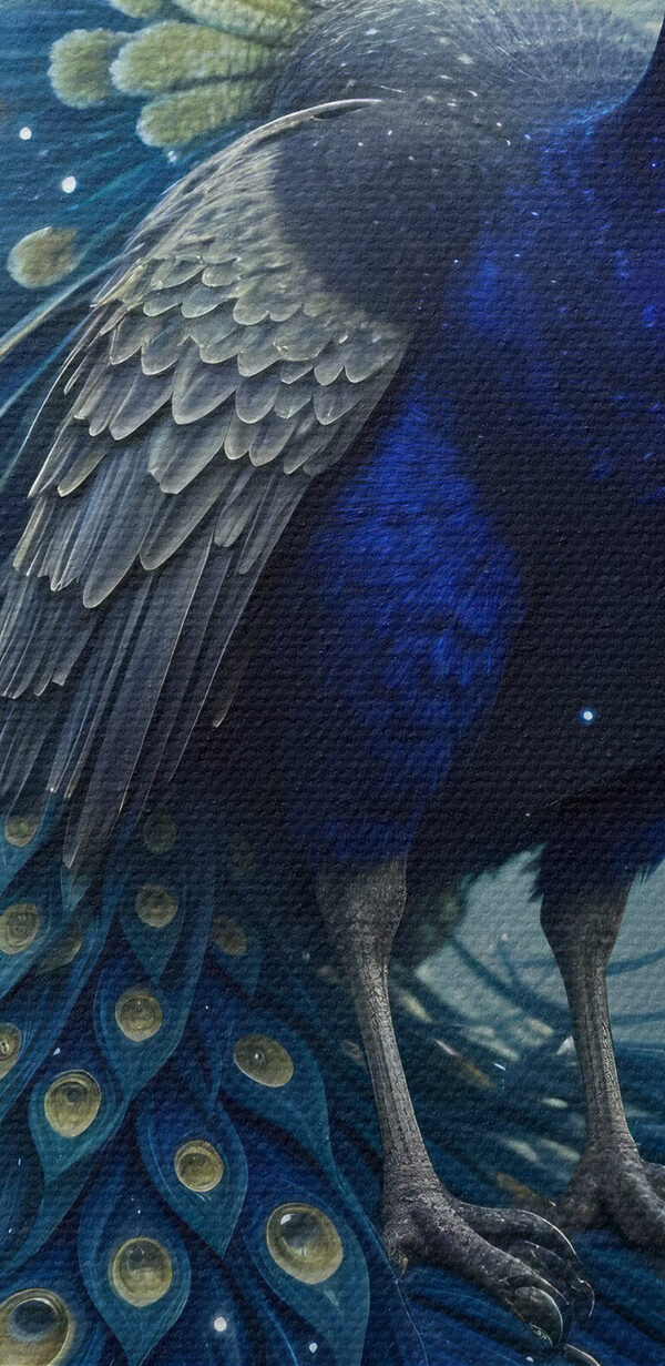 Majestätischer Pfau in kosmischer Pracht Majestätischer Pfau in kosmischer Pracht