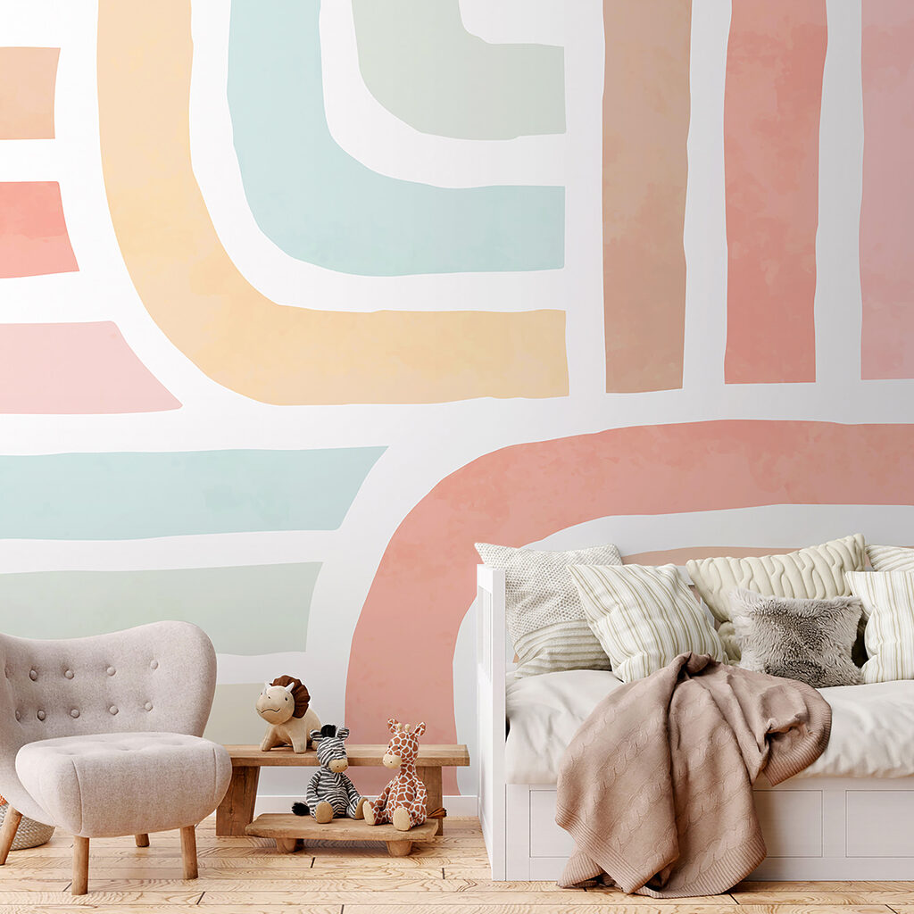 A colorful pattern with lines